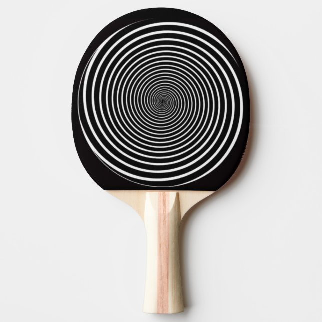 PING PONG PADDLE KANJI FOR POWER AND OP ART SPIRAL (Front)