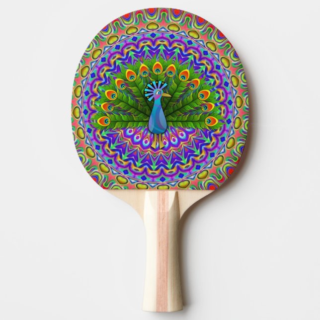Ping Pong Paddle Peacock (Front)