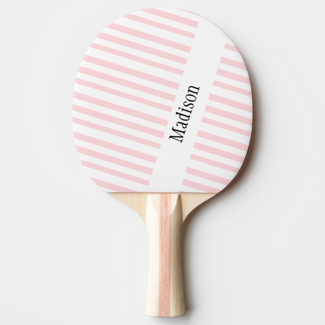 Ping Pong Paddle Pink & White Stripe (Front)