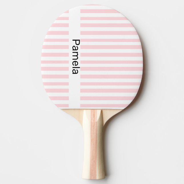 Ping Pong Paddle Pink & White Stripe (Front)