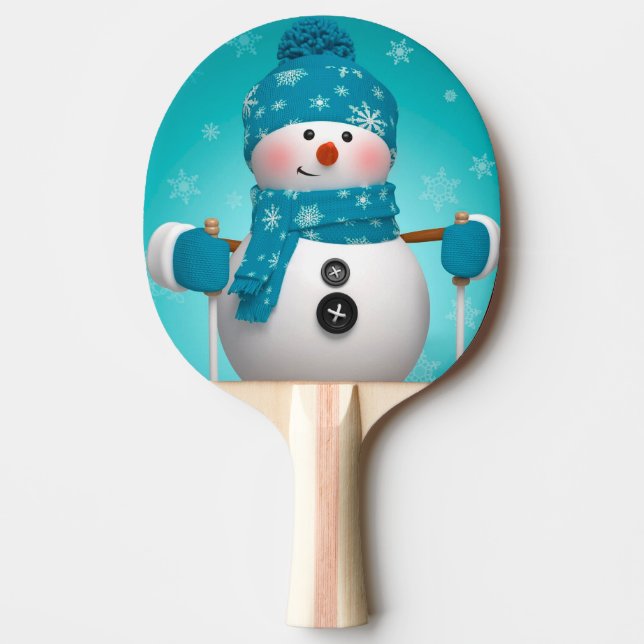 Ping Pong Paddle/Snowman Ping Pong Paddle (Front)