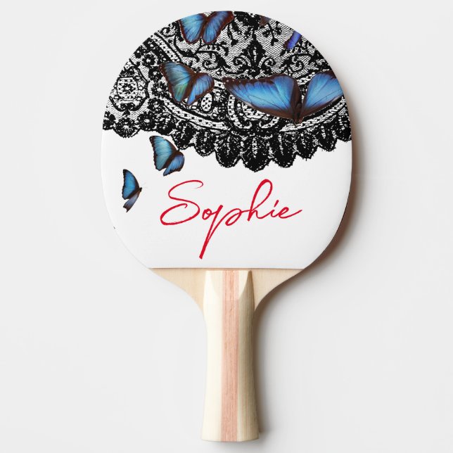 Ping Pong Paddle "SOPHIE" BUTTERFLIES  (Front)