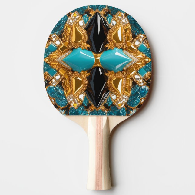Ping pong paddle with Bahamas Colours (Back)
