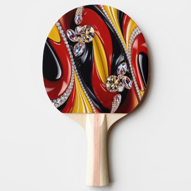 Ping pong paddle with Belgian Colours (Back)