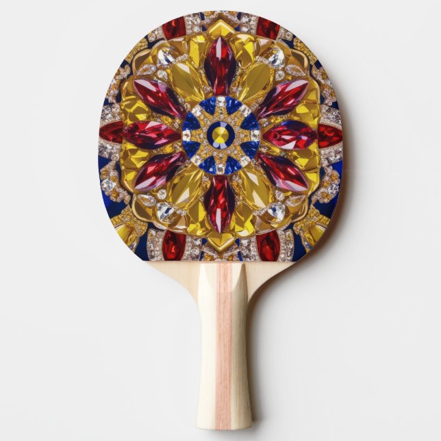 Ping pong paddle with Colombia Colours (Back)