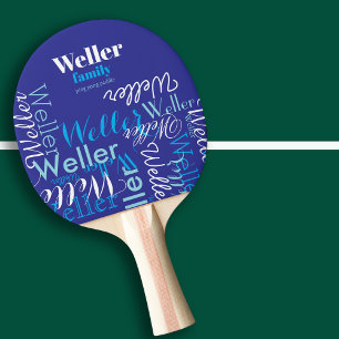 Ping Pong Paddle with Family Name