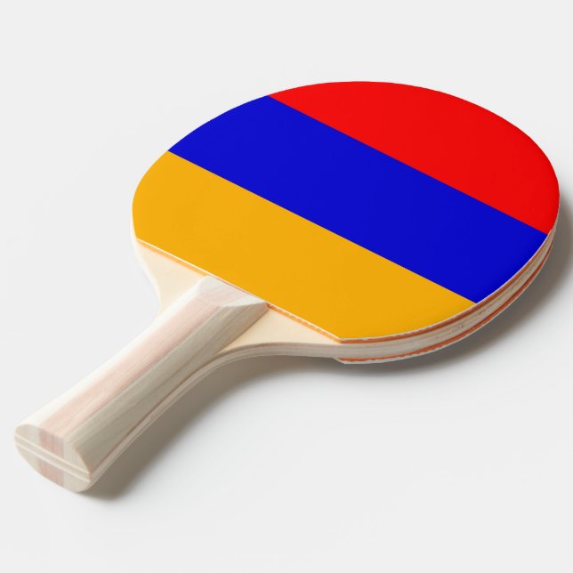 Ping pong paddle with Flag of Armenia (Front Angle)