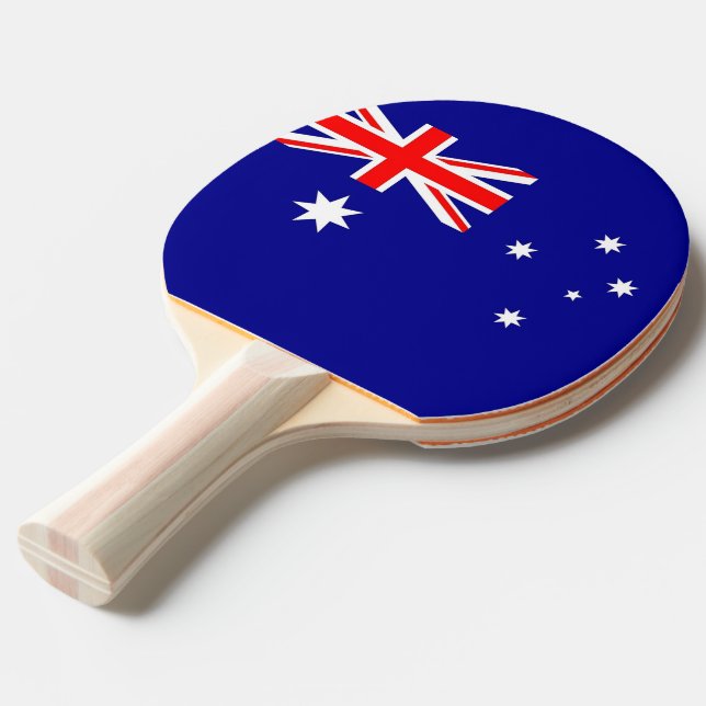 Ping pong paddle with Flag of Australia (Front Angle)