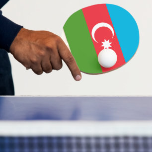 Ping pong paddle with Flag of Azerbaijan