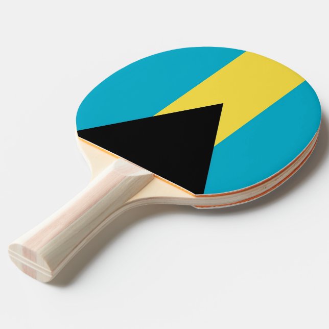 Ping pong paddle with Flag of Bahamas (Front Angle)
