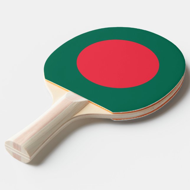 Ping pong paddle with Flag of Bangladesh (Front Angle)