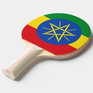 Ping pong paddle with Flag of Ethiopia