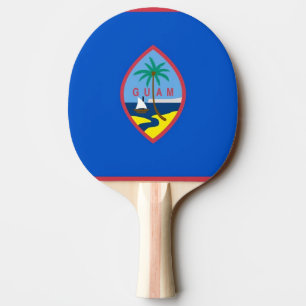 Ping pong paddle with Flag of Guam, USA