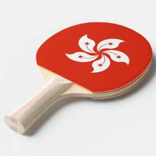 Ping pong paddle with Flag of Hong Kong