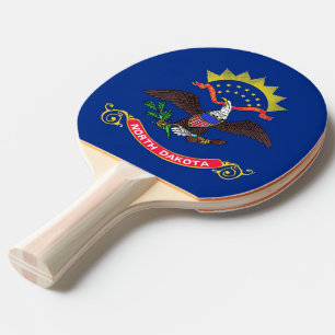 Ping pong paddle with Flag of North Dakota, USA