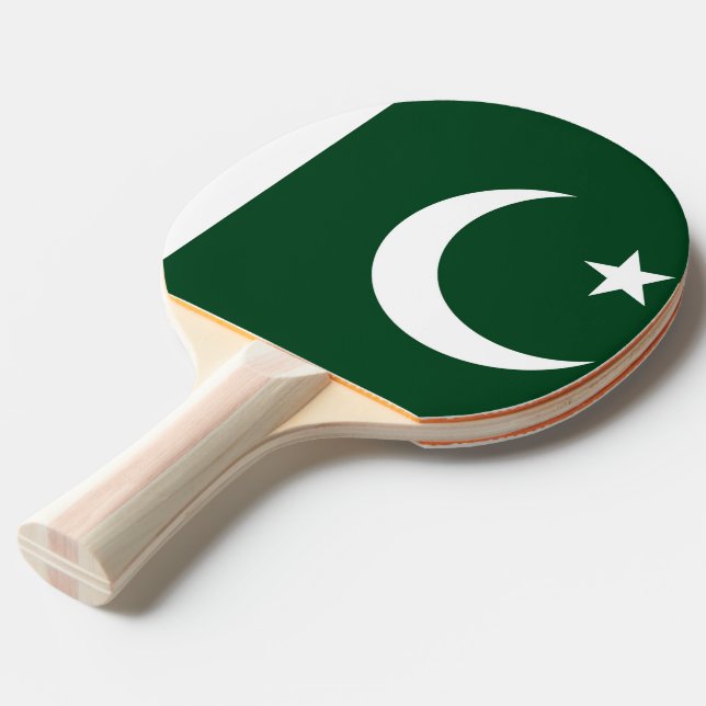 Ping pong paddle with Flag of Pakistan (Front Angle)