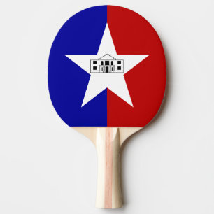 Ping pong paddle with Flag of San Antonio