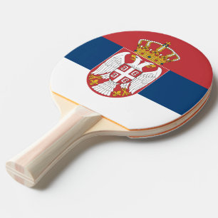 Ping pong paddle with Flag of Serbia