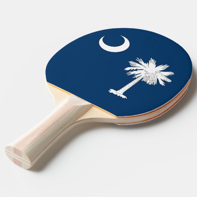 Ping pong paddle with Flag of South Carolina, USA (Front Angle)