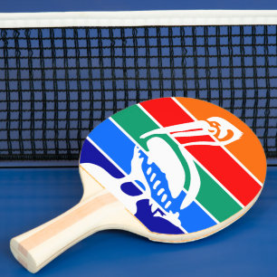 Ping pong paddle with Flag of St. Petersburg
