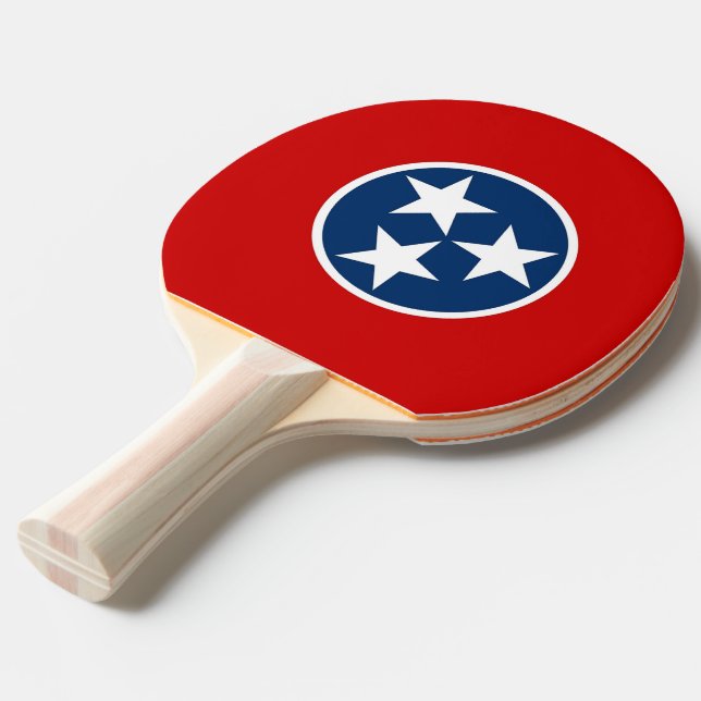 Ping pong paddle with Flag of Tennessee, USA (Front Angle)