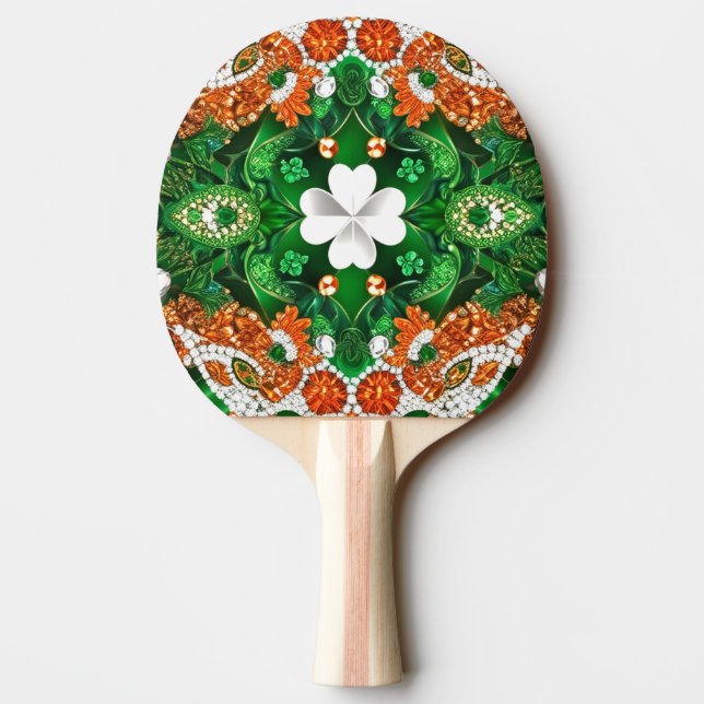 Ping pong paddle with Irish Colours (Back)