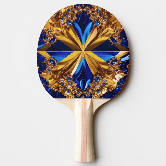 Ping pong paddle with Sweden Colours (Back)