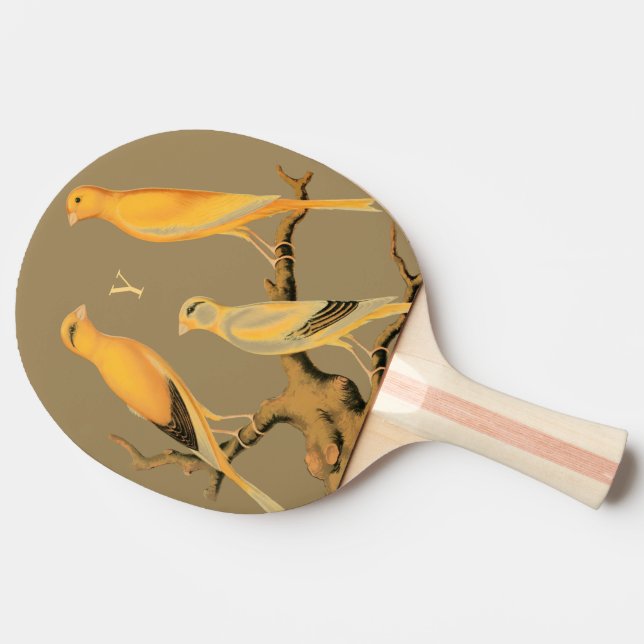 Ping Pong Paddle – Yorkshire Canaries Design (Side)