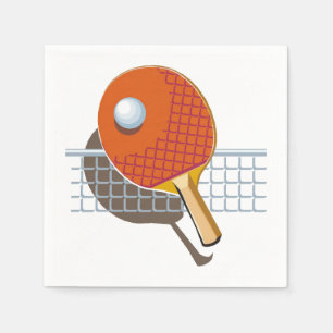 Ping Pong Paper Napkins, Table Tennis Party Napkin