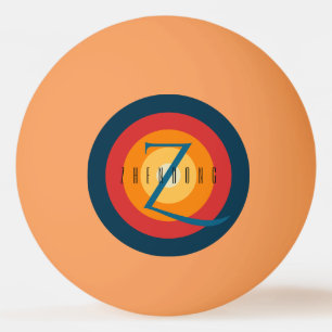 Ping Pong Personalised Editable Name Initial Cute Ball