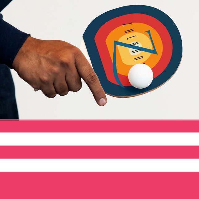 Ping Pong Personalised Editable Name Initial Cute Paddle (best ping pong paddle, cool personalized ping pong paddles, gifts for table tennis player lover gift)