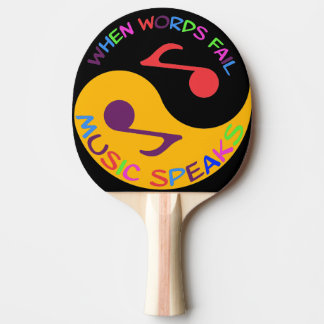 Ping Pong Phrase Pale and Musical Notes Paddle
