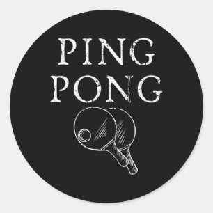 Ping Pong Players Paddle Table Tennis Sports Lover Classic Round Sticker