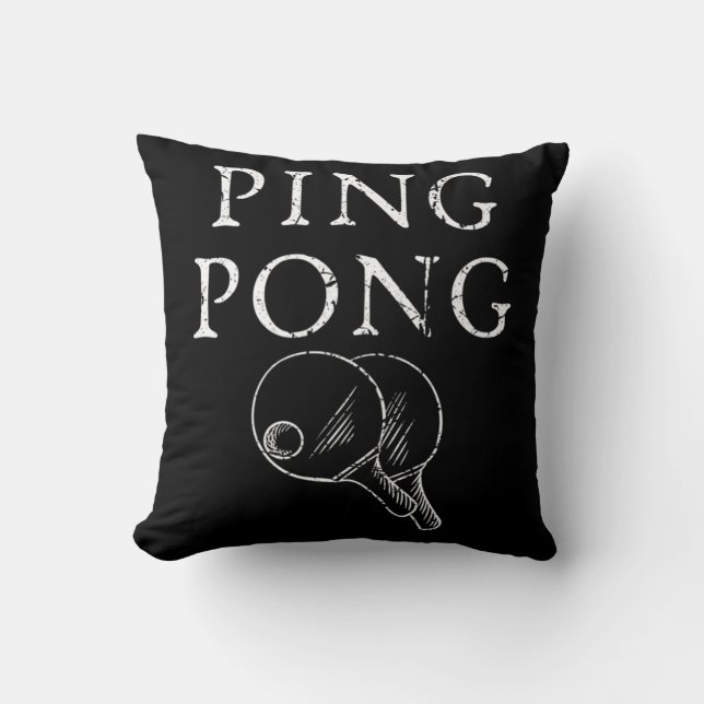 Ping Pong Players Paddle Table Tennis Sports Lover Cushion (Front)