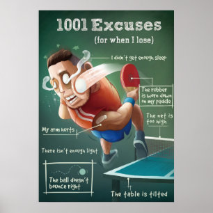 Ping Pong Posters: 1001 Escuses Poster