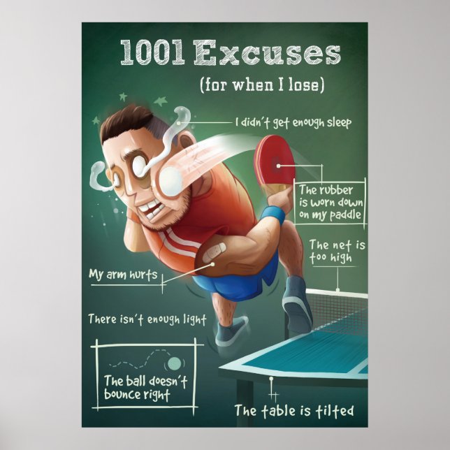 Ping Pong Posters: 1001 Escuses Poster (Front)