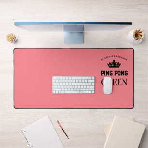 Ping Pong Queen Name personalised Desk Mat