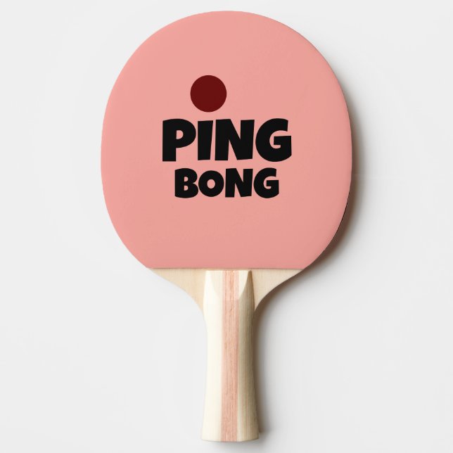 Ping Pong Racket Ping Bong word game. Gift Ping Pong Paddle (Front)