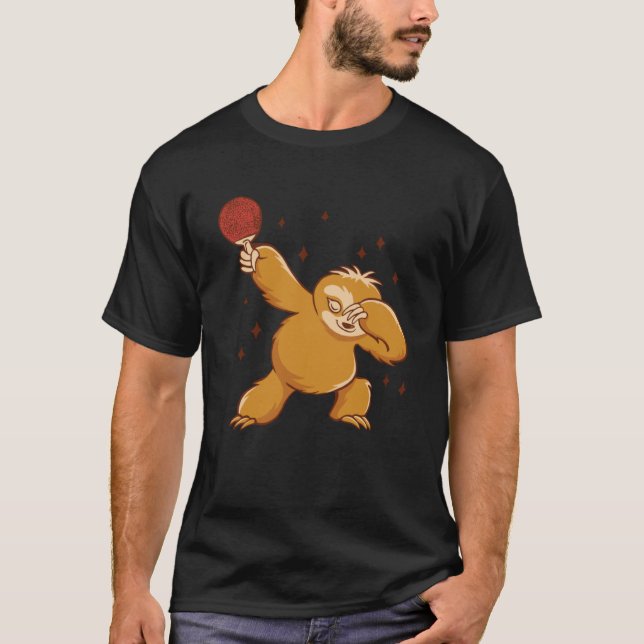 Ping pong sloth dabbing Table Tennis T-Shirt (Front)