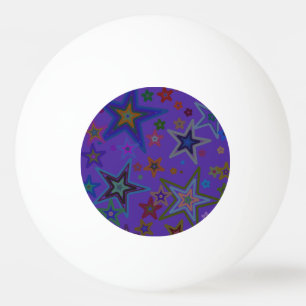 Ping Pong Table Tennis Big Stars Purple Background Ping Pong Ball
