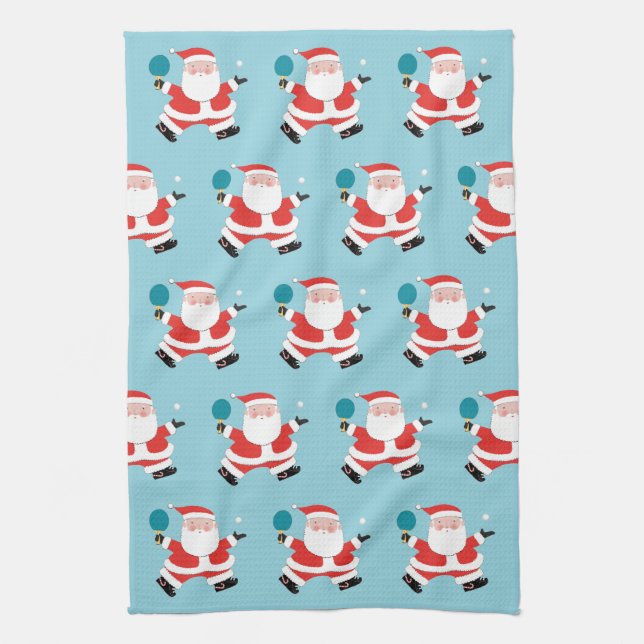 Ping-Pong Table Tennis Christmas Towel (Vertical)