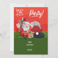 Ping Pong Table Tennis Christmas with Santa Claus