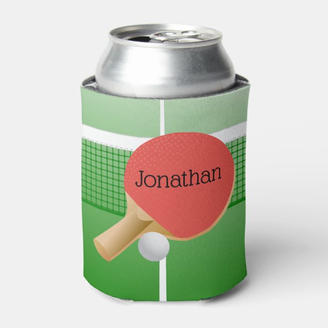 Ping Pong Table Tennis Design Cooler (Can Front)