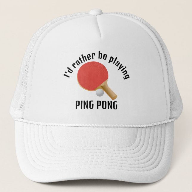 Ping Pong Table Tennis Design Hat (Front)
