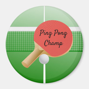 Ping Pong Table Tennis Design Magnet