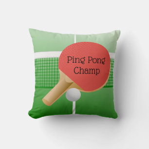 Ping Pong Table Tennis Design Throw Pillow