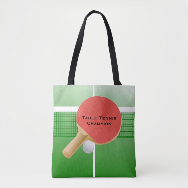 Ping Pong Table Tennis Design Tote Bag (Front)