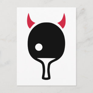 Ping Pong table tennis Devil Postcard