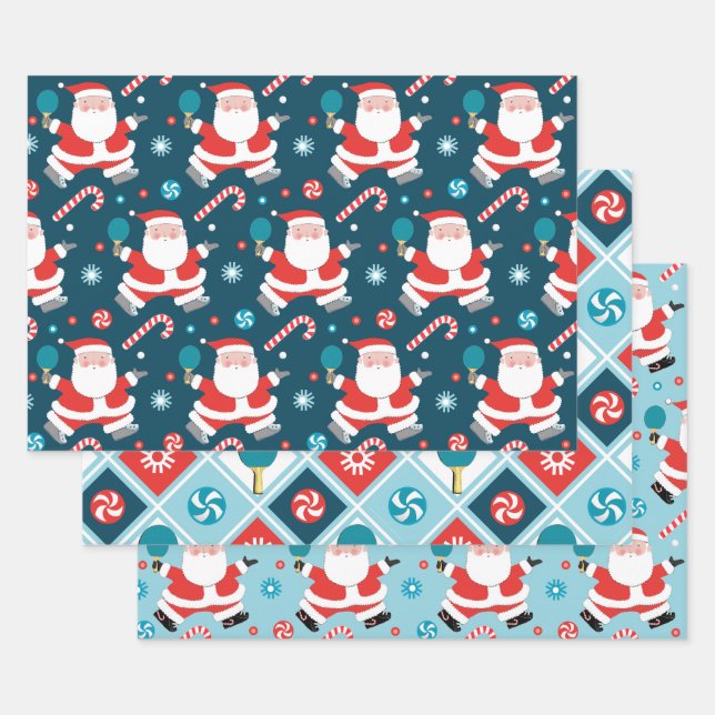Ping Pong Table Tennis Gift Wrapping Paper Sheets (Set)