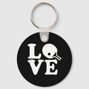 Ping pong table tennis love  key ring